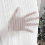 Witte vitrage verticale strepen