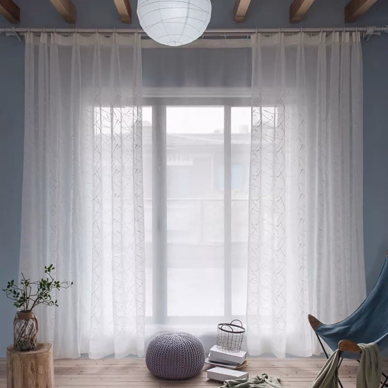 Elegante strepen vitrage