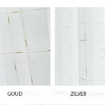Vitrage met gouden of zilveren strepen