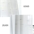 Vitrage met gouden of zilveren strepen