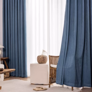 Kleur 10 overgordijnen met gekreukte stofstructuur