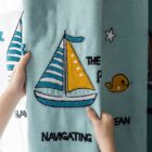 Walvis Zeilboot kinderkamer gordijnen - Leukekindergordijnen