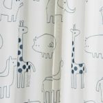 Dieren gordijnen wit grijs - Leukekindergordijnen.nl