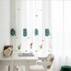 raket ruimte vitrage kinderkamer gordijnen vitrages