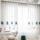 raket ruimte vitrage kinderkamer gordijnen vitrages
