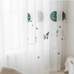 raket ruimte vitrage kinderkamer gordijnen vitrages