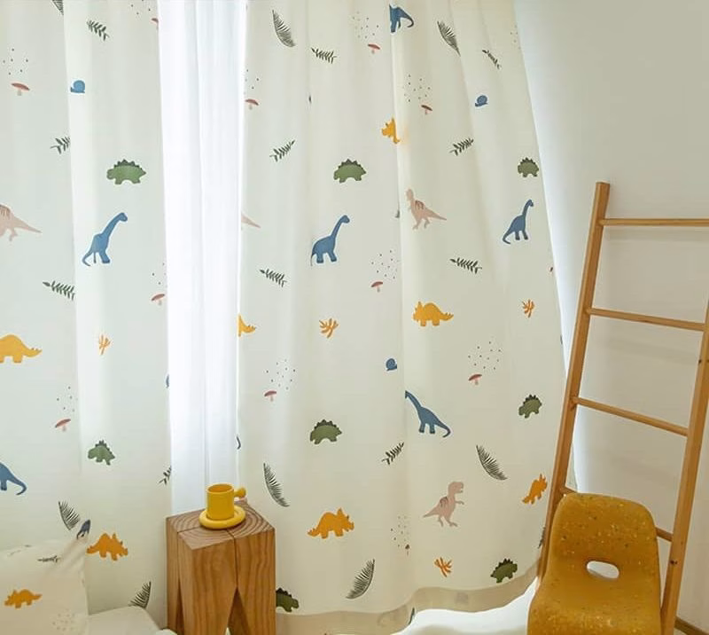 dino gordijnen wit kinderkamer
