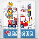 Brandweer kinderkamer gordijnen - Leukekindergordijnen.nl
