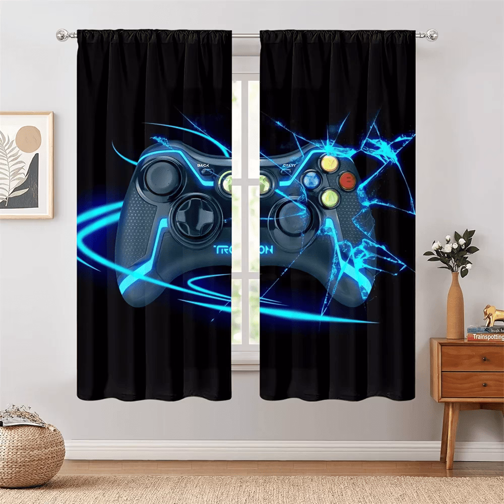 game controller playstation xbox kinderkamer gordijnen