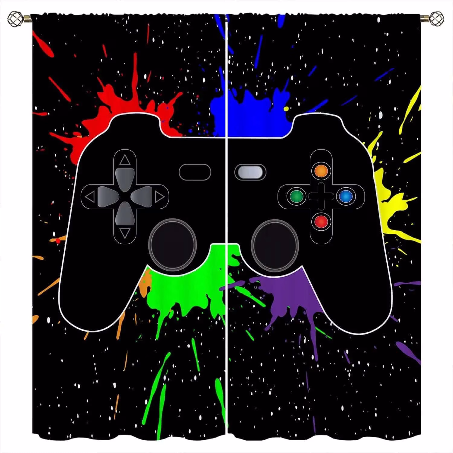 game controller playstation xbox kinderkamer gordijnen