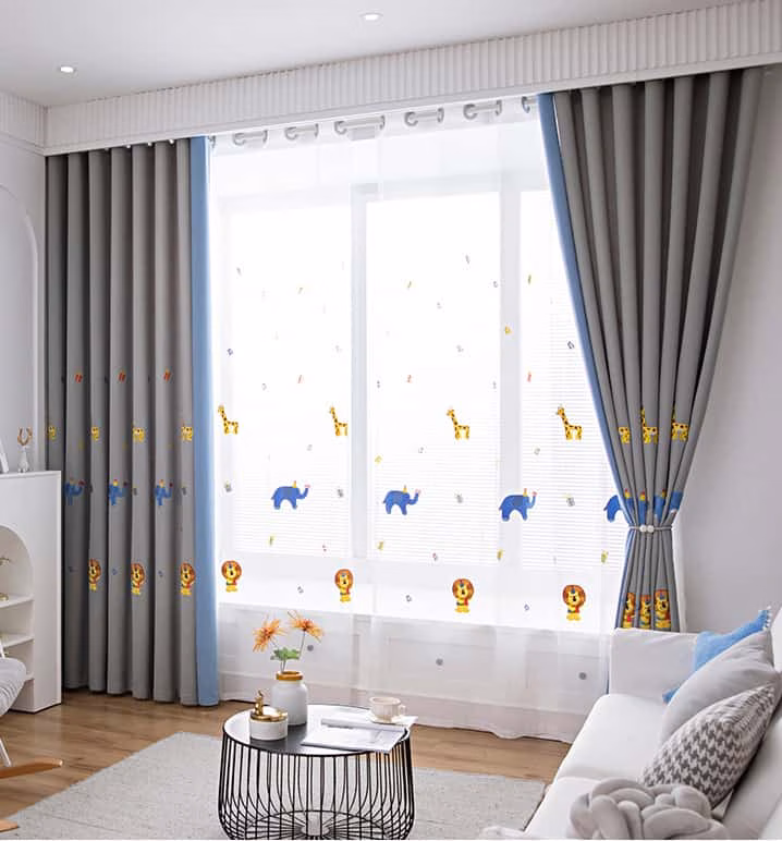 safari gordijnen kinderkamer gordijnen