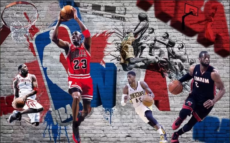 NBA Basketbal gordijnen