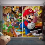 Super Mario kinderkamer gordijnen