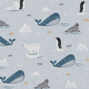 walvis zeehond pinguïn kinderkamer gordijnen - Leukekindergordijnen.nl