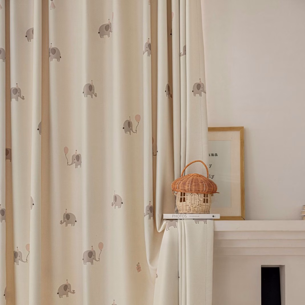 Olifant Kinderkamer Gordijnen - Leukekindergordijnen.nl
