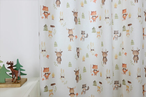 Bos Dieren kinderkamer gordijnen Leukekindergordijnen.nl