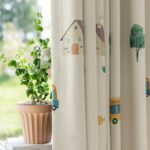 Auto Bos en Huisjes kinderkamer gordijnen - Leukekindergordijnen
