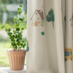 Auto Bos en Huisjes kinderkamer gordijnen - Leukekindergordijnen