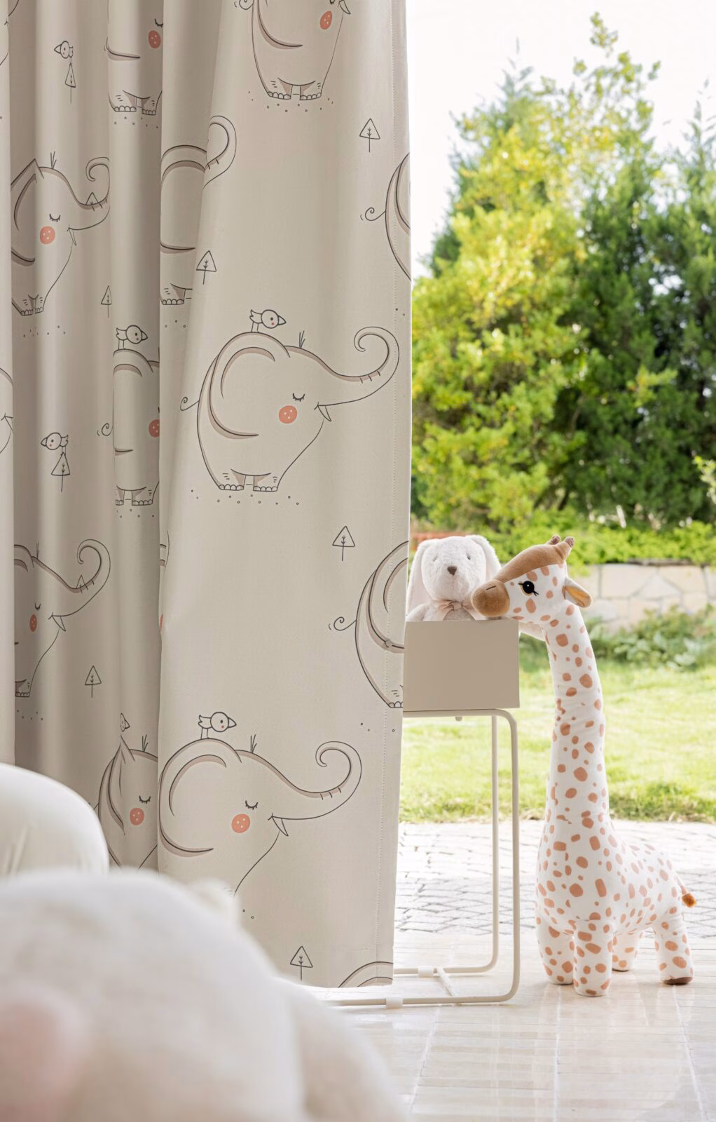 Olifant kinderkamer gordijnen