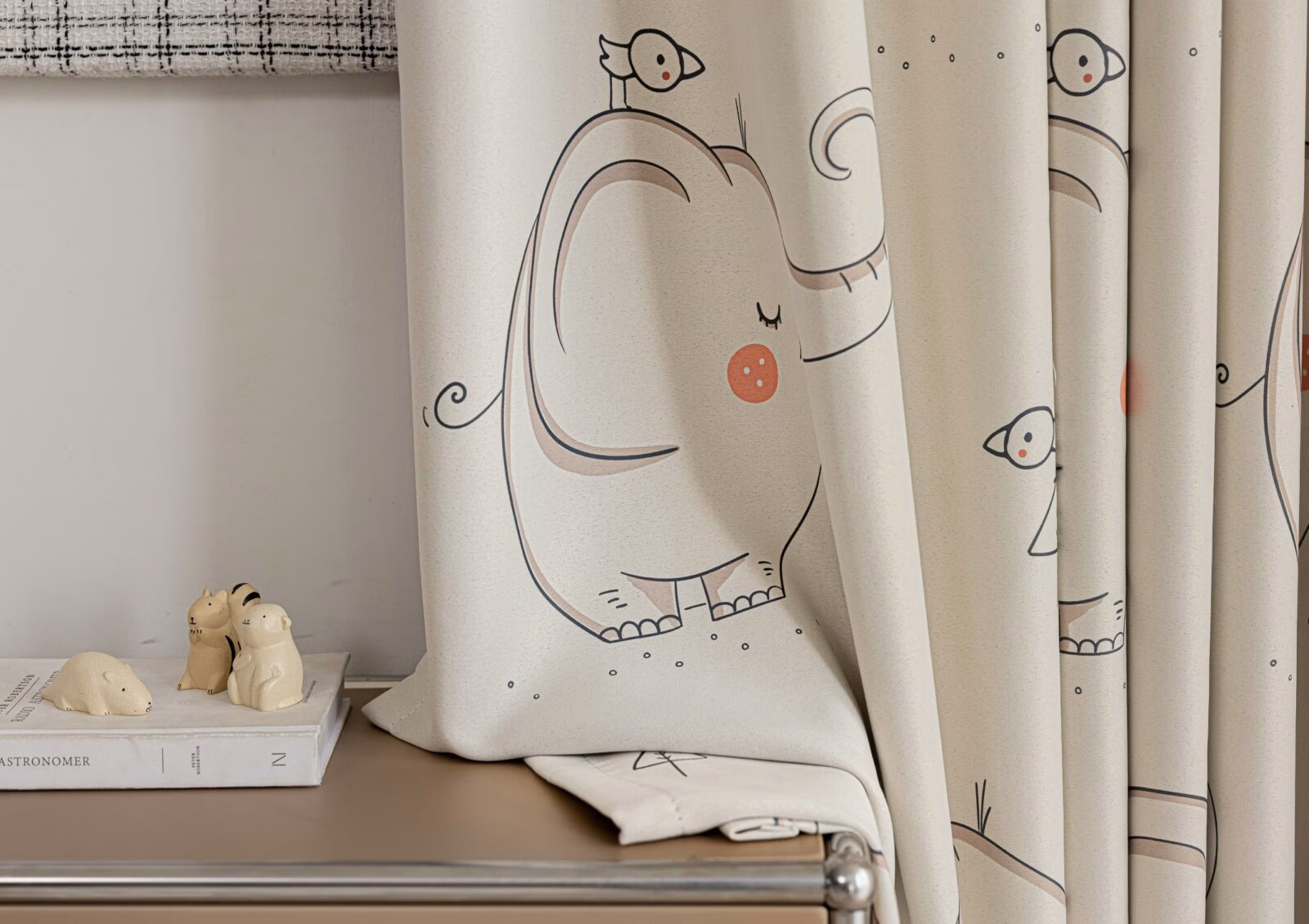 Olifant kinderkamer gordijnen