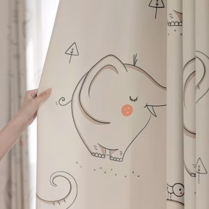 Olifant kinderkamer gordijnen