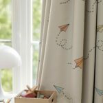 Vliegtuig kinderkamer gordijnen