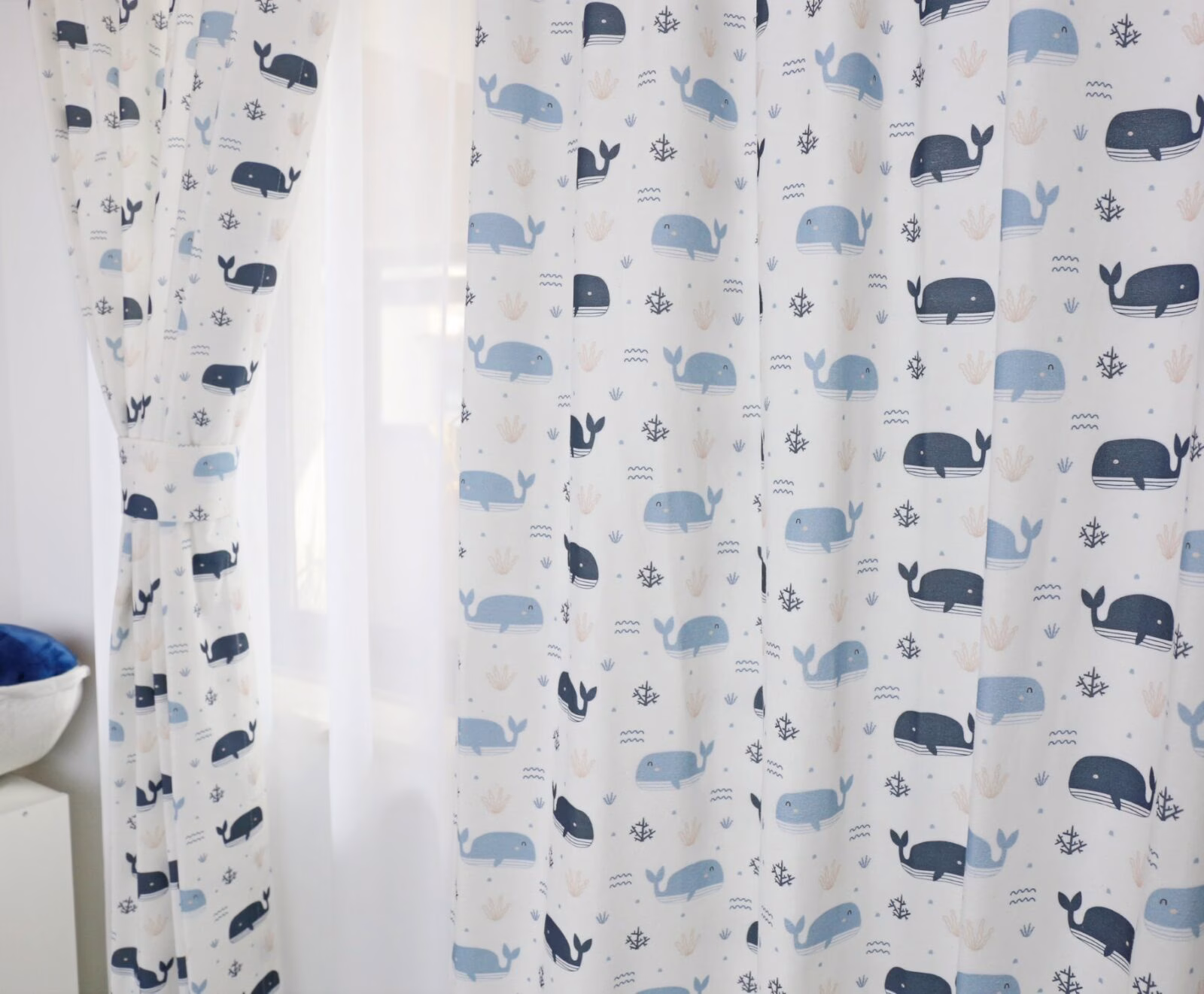 Walvis Kinderkamer Gordijnen