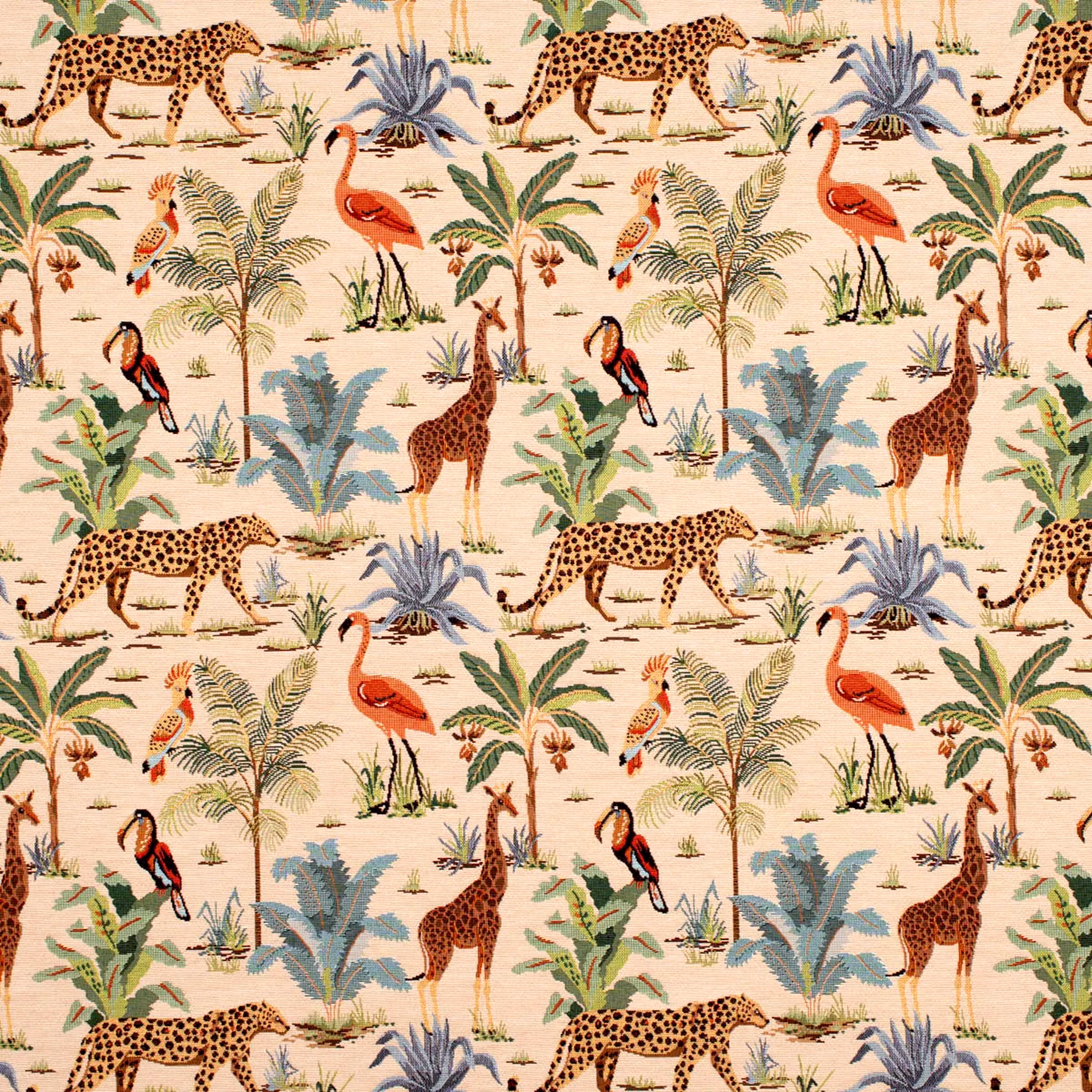 Jungle kindergordijnen met dieren