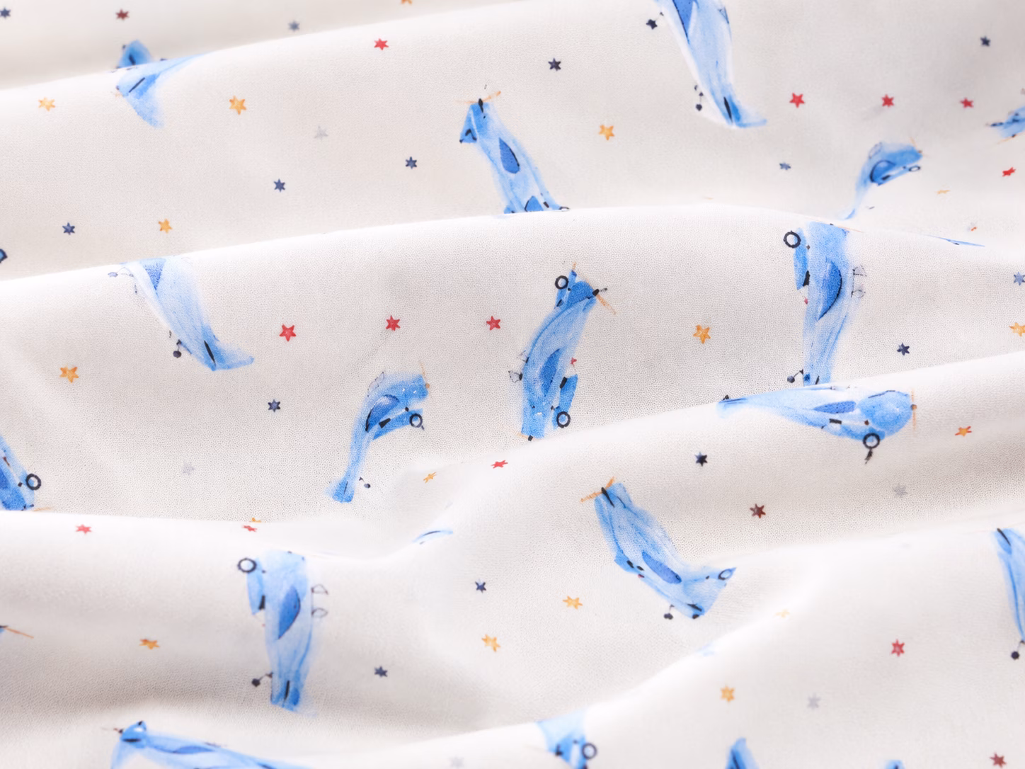 Vliegtuigjes gordijnen kinderkamer blauw op maat gemaakt