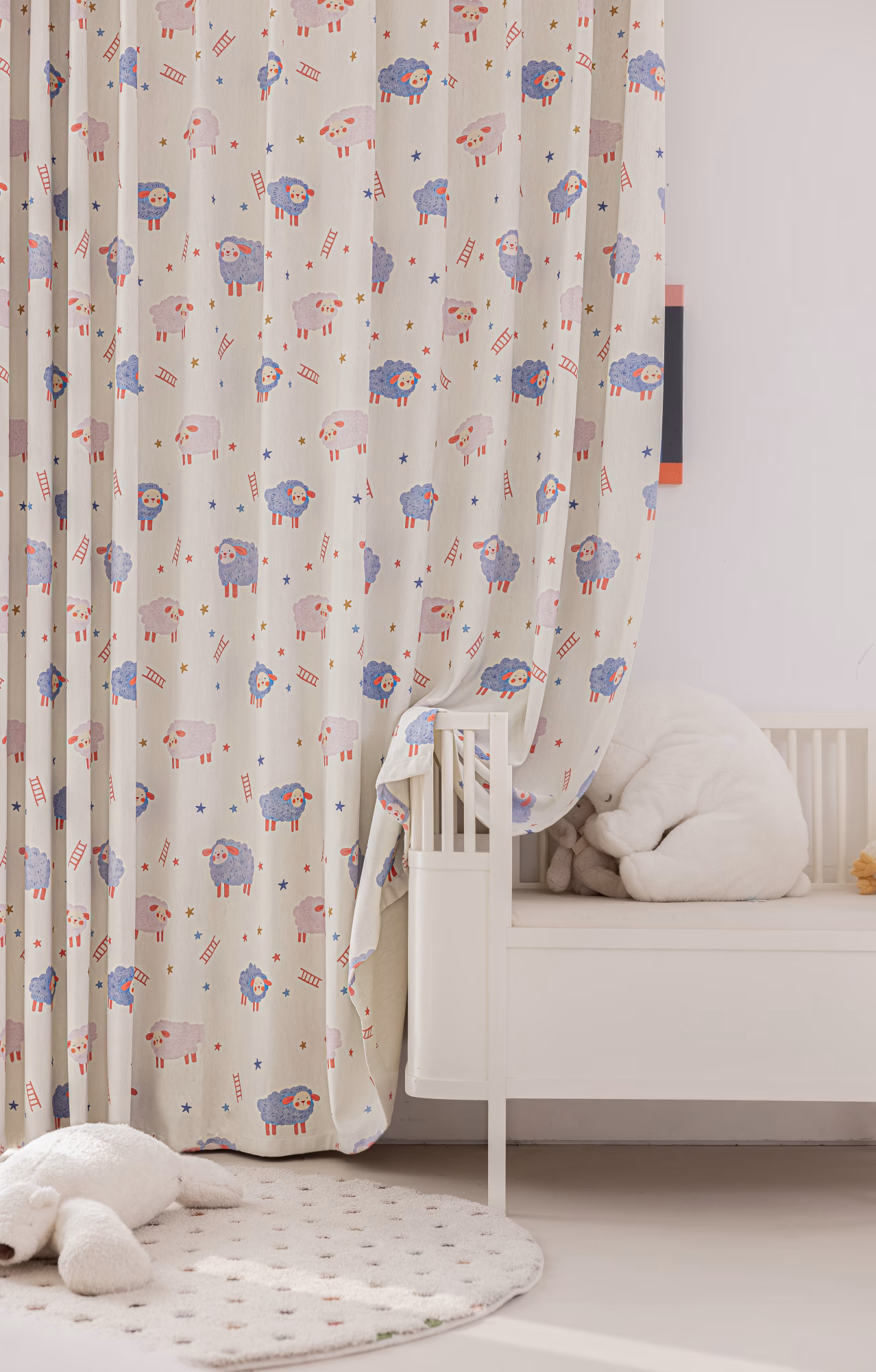 Schaapjesdroom – Kindergordijn met Schaapjes - Afbeelding 2